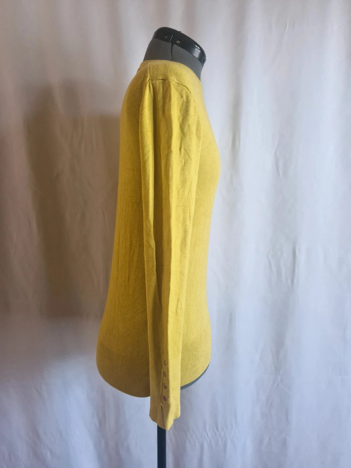 Zara gele trui met fijne breisel – Maat S – Ronde hals – photo 3
